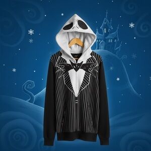 Black and White Nightmare Before Christmas Hoodie